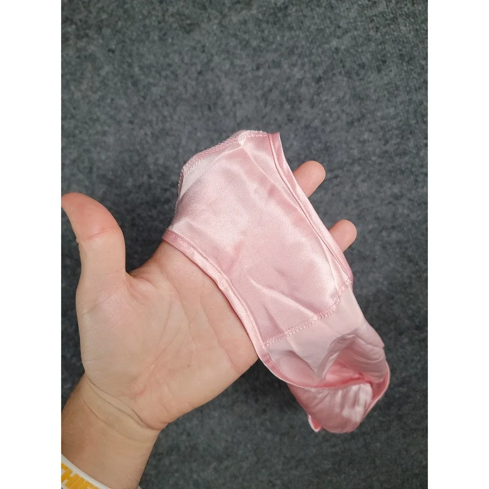 NWT 90s Victoria's Secret Second Skin Satin Panties Hi-Cut Underwear Small Pink